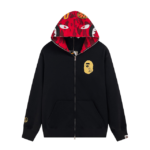 A Bathing Ape Shark Head Zip Up Bape HoodieBlack