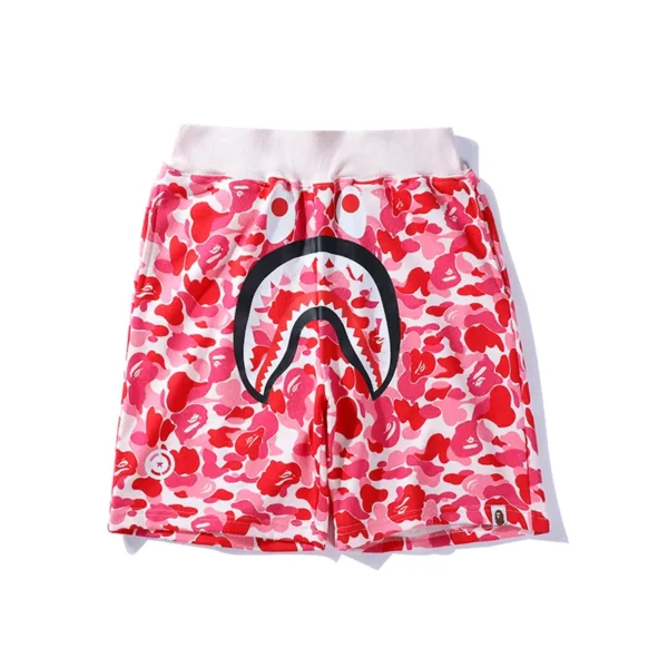 BAPE ABC Camo Shark Sweat Shorts Pink