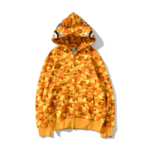 BAPE x XO Shark Pullover Zip Up Hoodie – Orange