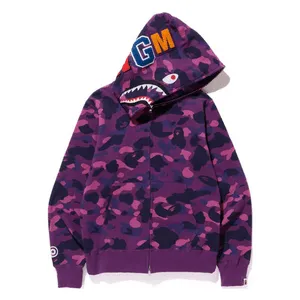 BAPE Color Camo Shark Full Zip Hoodie – Purple