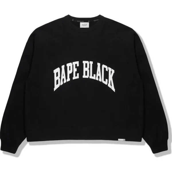 BAPE BLACK OVERSIZED CREWNECK