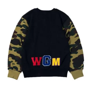 BAPE COLOR CAMO METAL ZIP SHARK CREWNECK