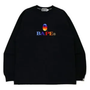 BAPE EMBROIDERY RELAXED FIT LS TEE