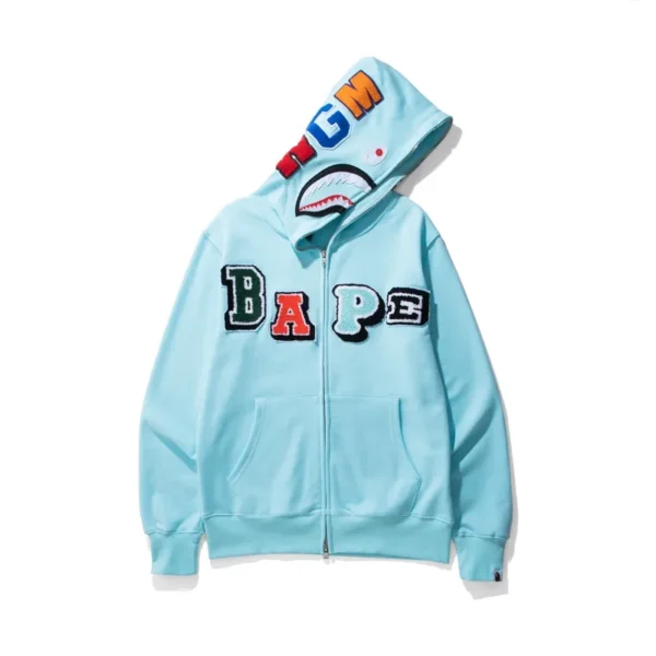 Bape A Bathing Ape Shark Zip Up Hoodie