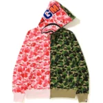 BAPE ABC Separate Shark Full Zip Hoodie – Pink-Green