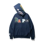 Bape A Bathing Ape Shark Zip Up Hoodie – Blue