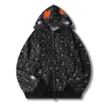 A Bathing Ape Graffiti Plaid Shark jacket